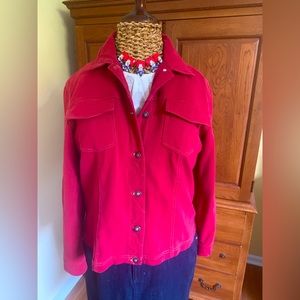 Coldwater Creek Red denim jacket